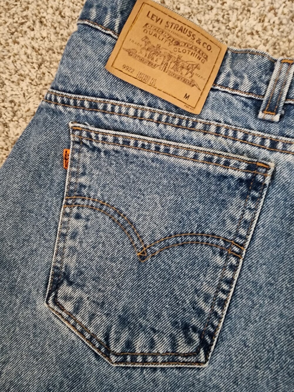 🧡Orange Tab🔖VTG 1996 Levi’s 9922 Jeans New NOS 90s MADE IN THE USA Y2K Indie